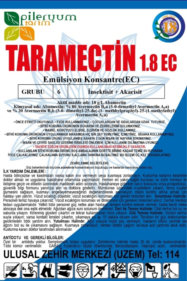 TARAMECTİN 1.8 EC